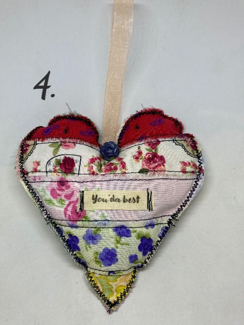 Thumbnail: Lavender Heart with text & pocket