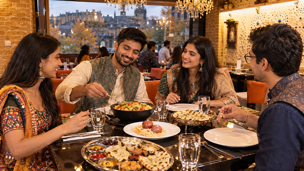 Navratri vegetarian Indian food celebration at Kalpna Restaurant Edinburgh