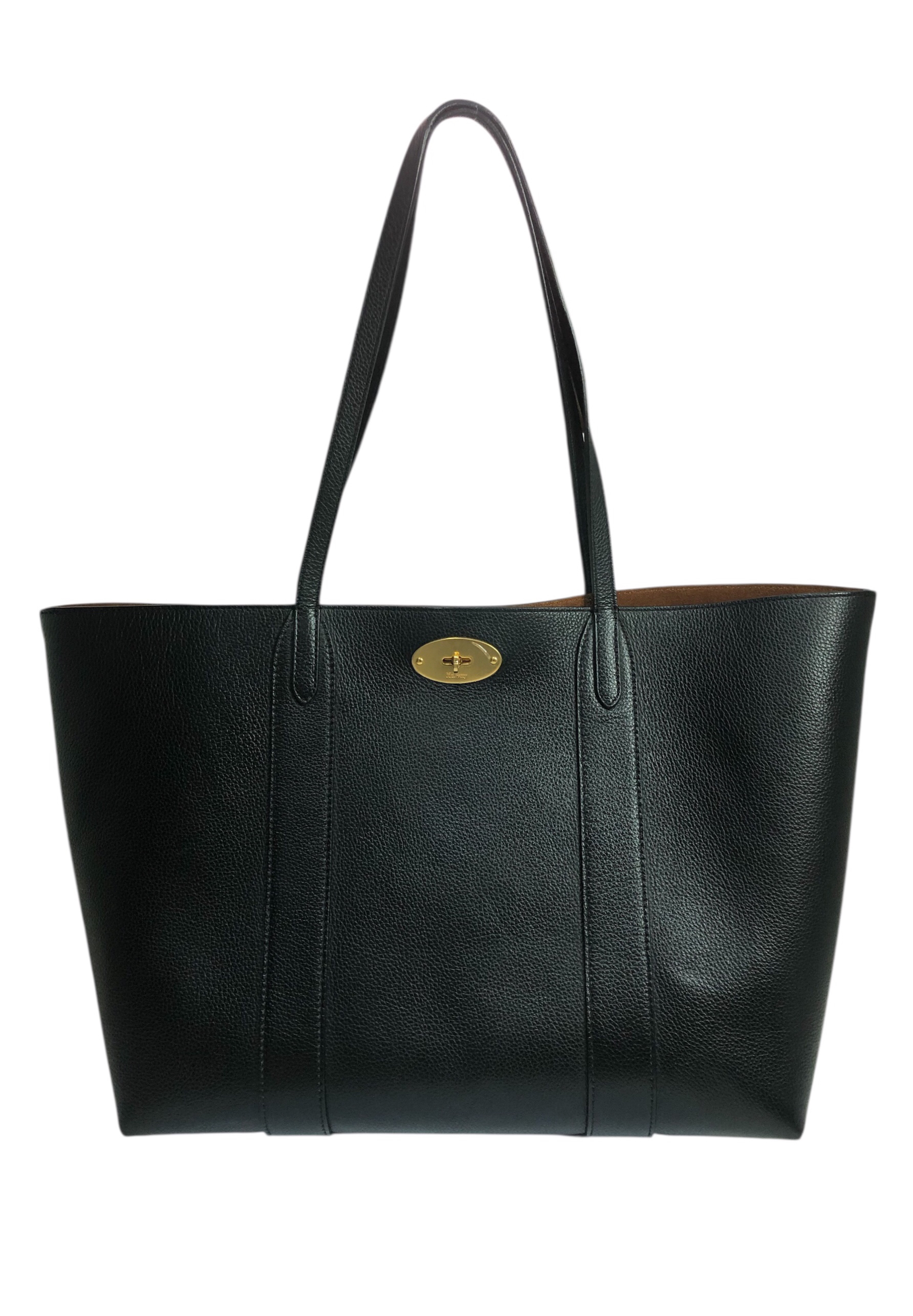 Mulberry Bayswater Tote Bag in Black Small Classic Grain Leather