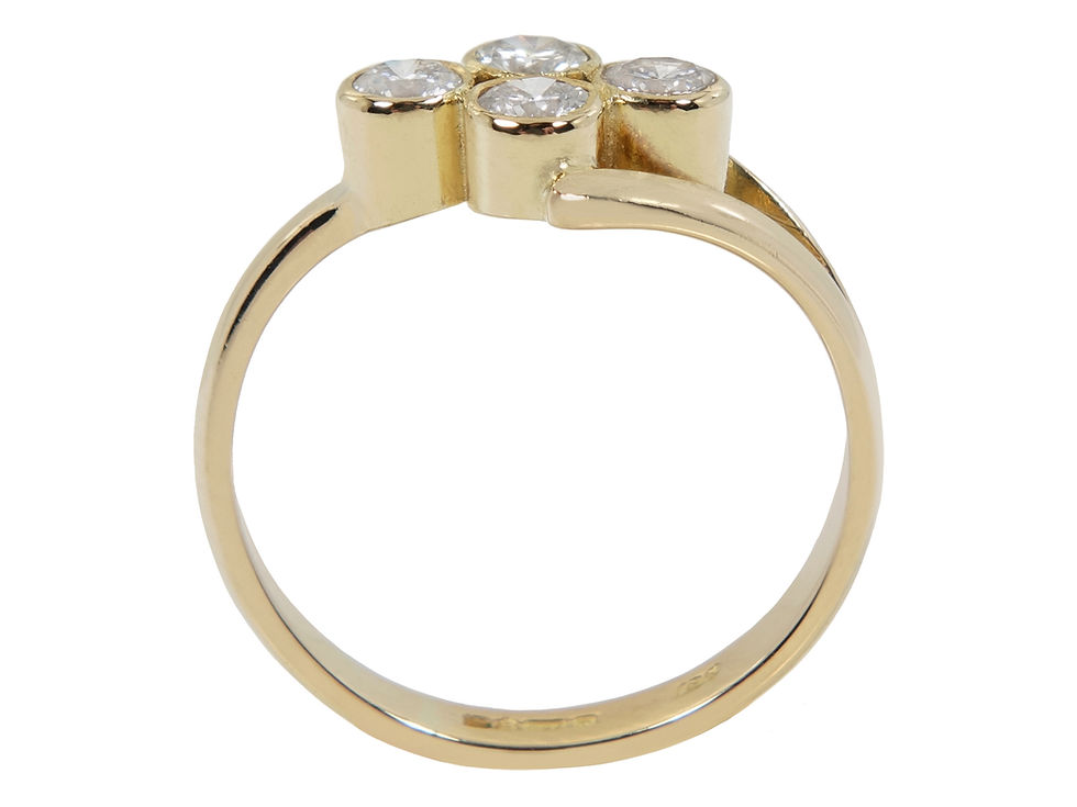 Thumbnail: 18ct Yellow Gold contemporary Diamond Ring 0.48ct
