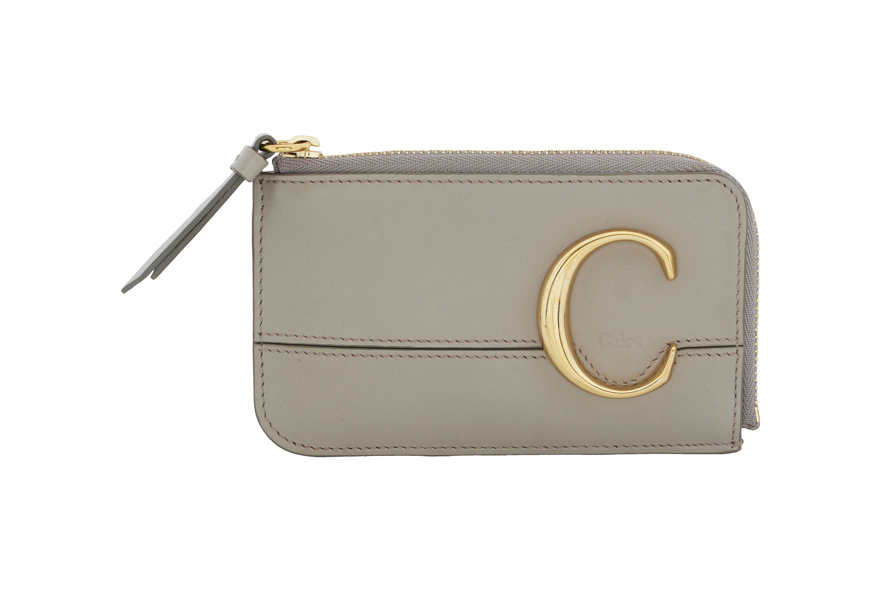 Chloe C coin purse / wallet in Beige Leather