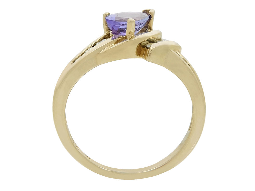 Thumbnail: 14ct Yellow Gold Tanzanite & diamond Ring0.84ct Total