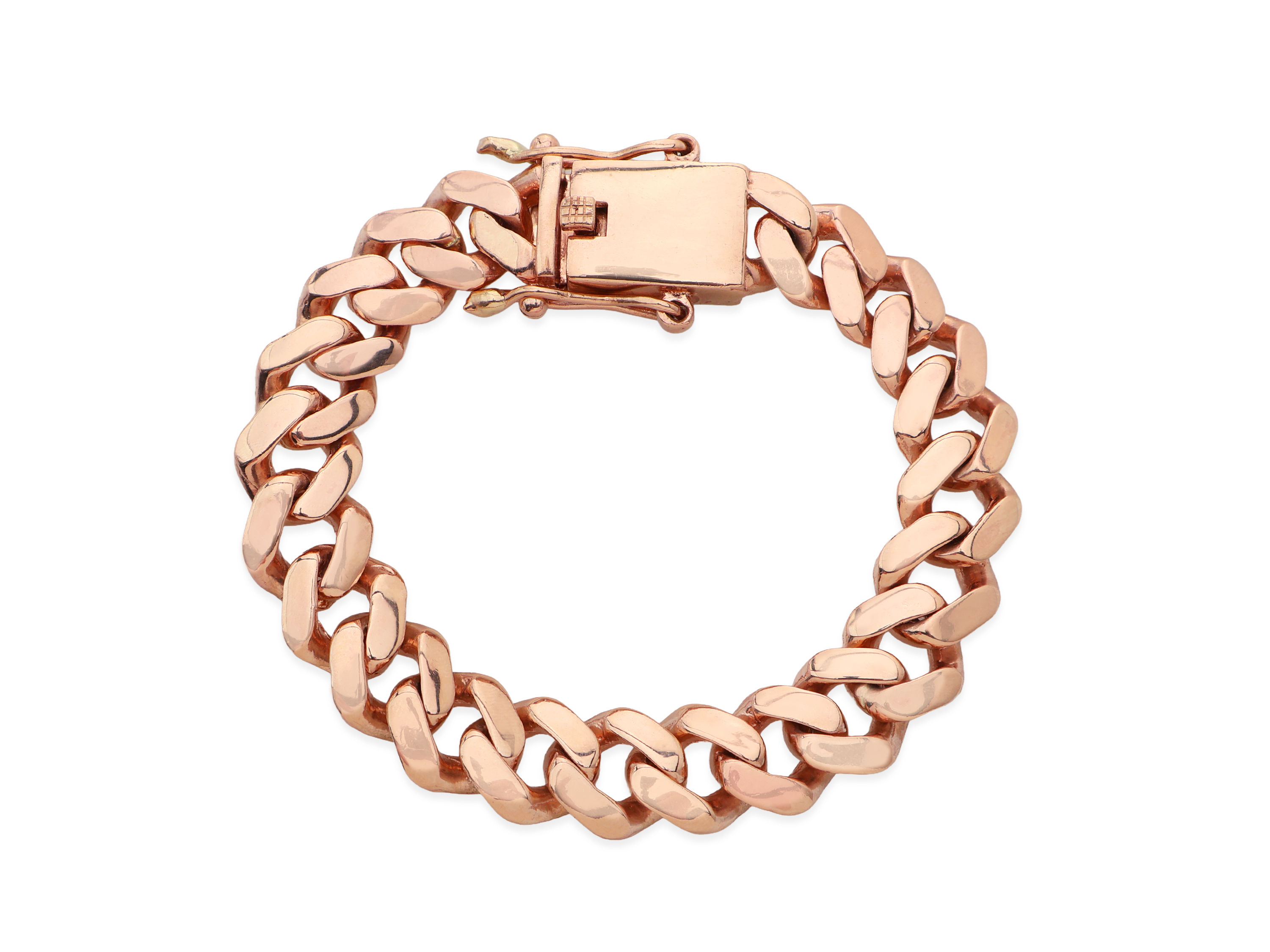 9ct Rose Gold Cuban Bracelet 83.4g