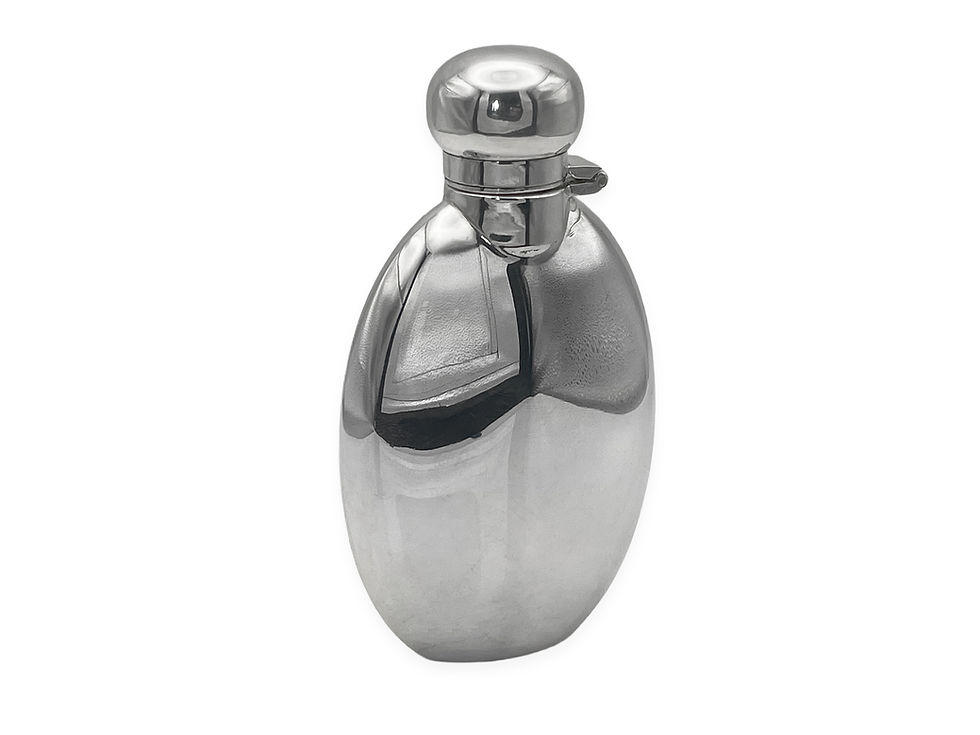 Thumbnail: Edwin Blyde 925 Silver Hip Flask