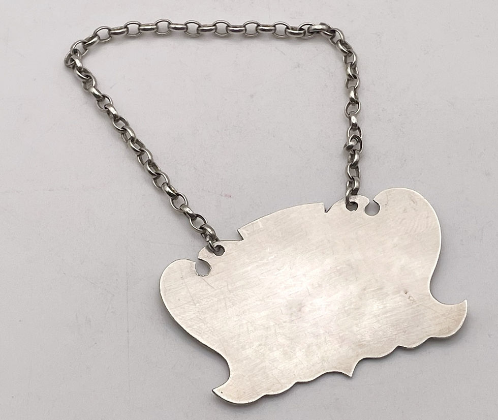 Thumbnail: Antique Sterling Silver Port Bottle Lable