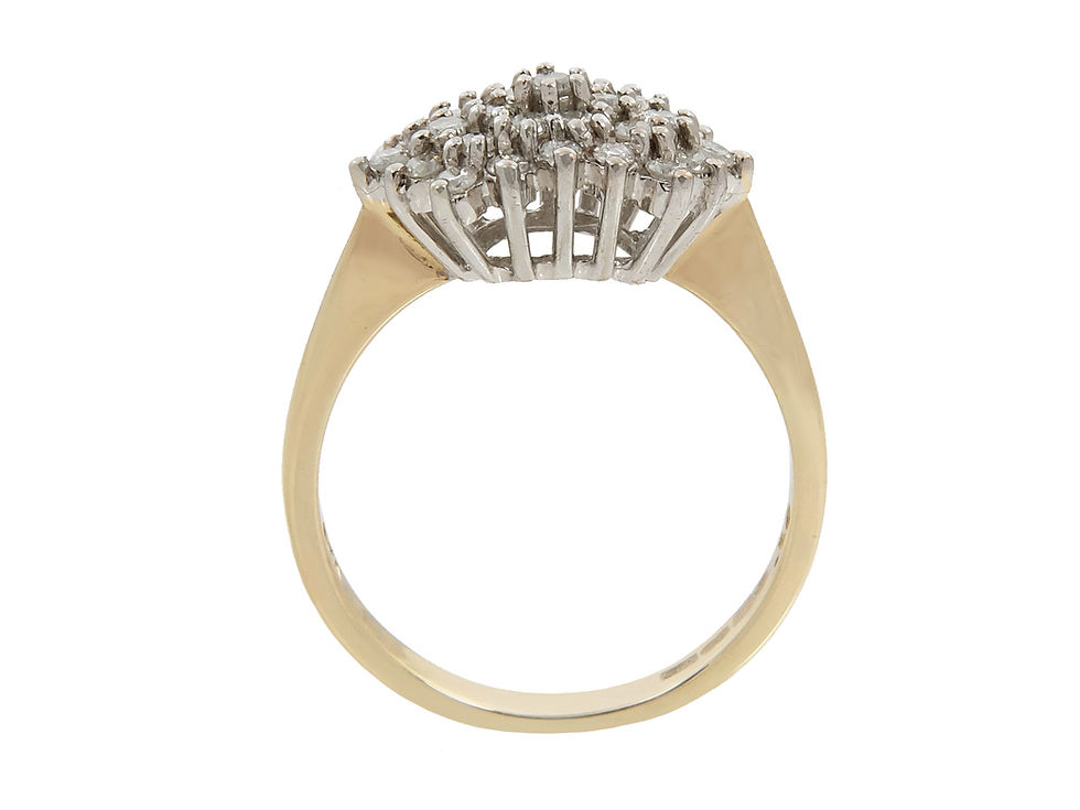 Thumbnail: 9ct Yellow Gold Diamond Cluster Ring 0.50ct