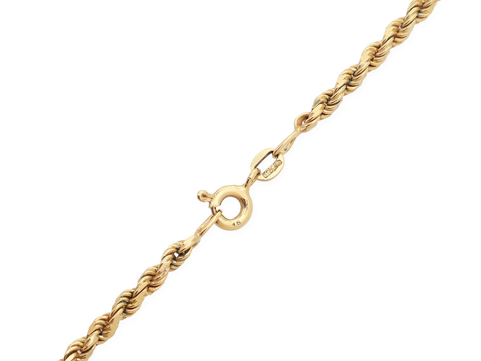 Thumbnail: 9ct Yellow Gold Rope Chain 9.3g