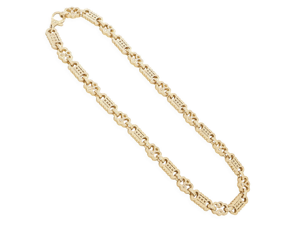 Thumbnail: 9ct Yellow Gold Stars & Bars Chain 113.8g