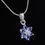 Thumbnail: 9ct White Gold Tanzanite & Diamond Flower Pendant 0.54ct
