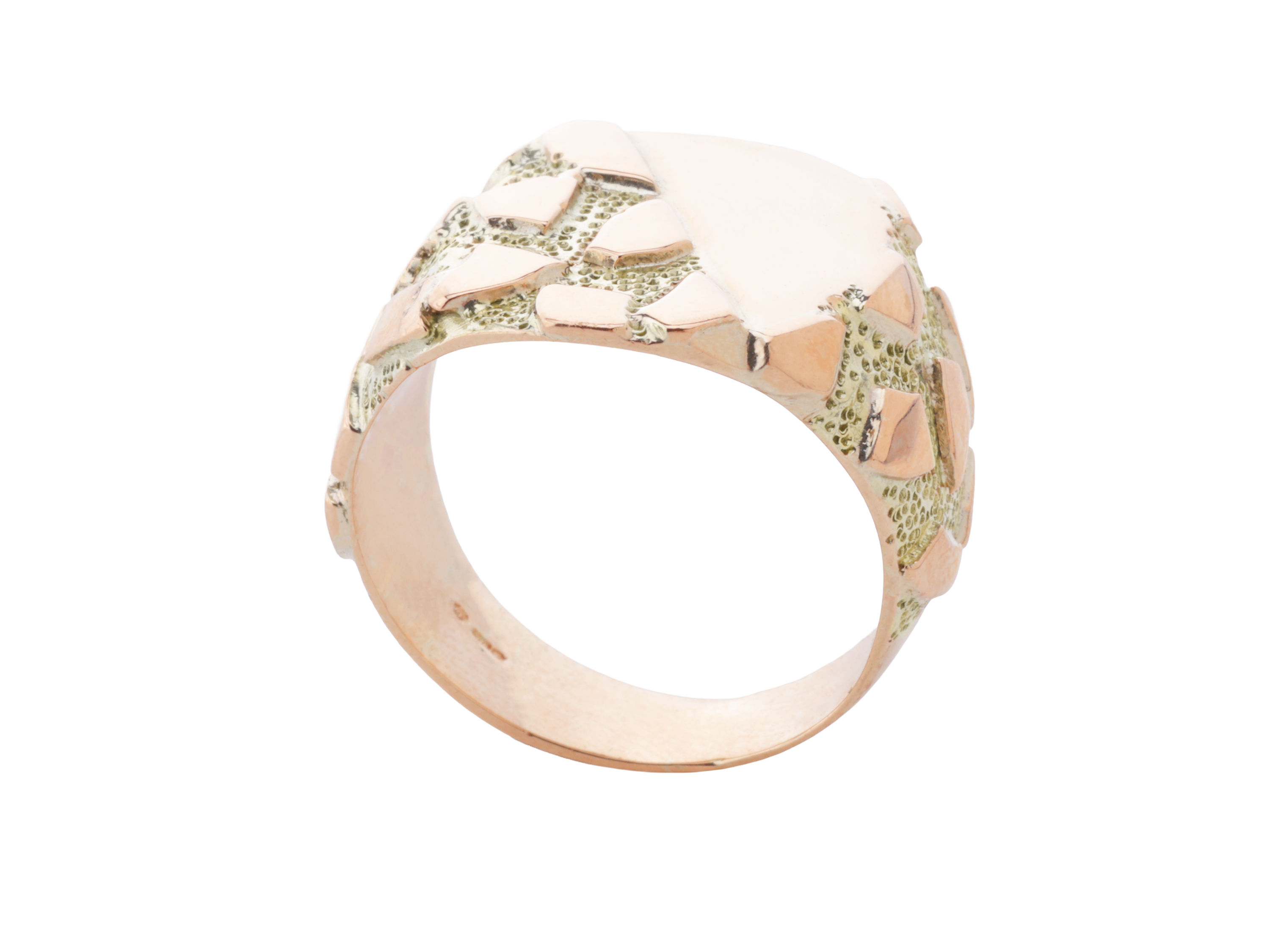 9ct Yellow Gold Nugget Ring 15.53g