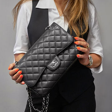 Chanel handbag with model photo