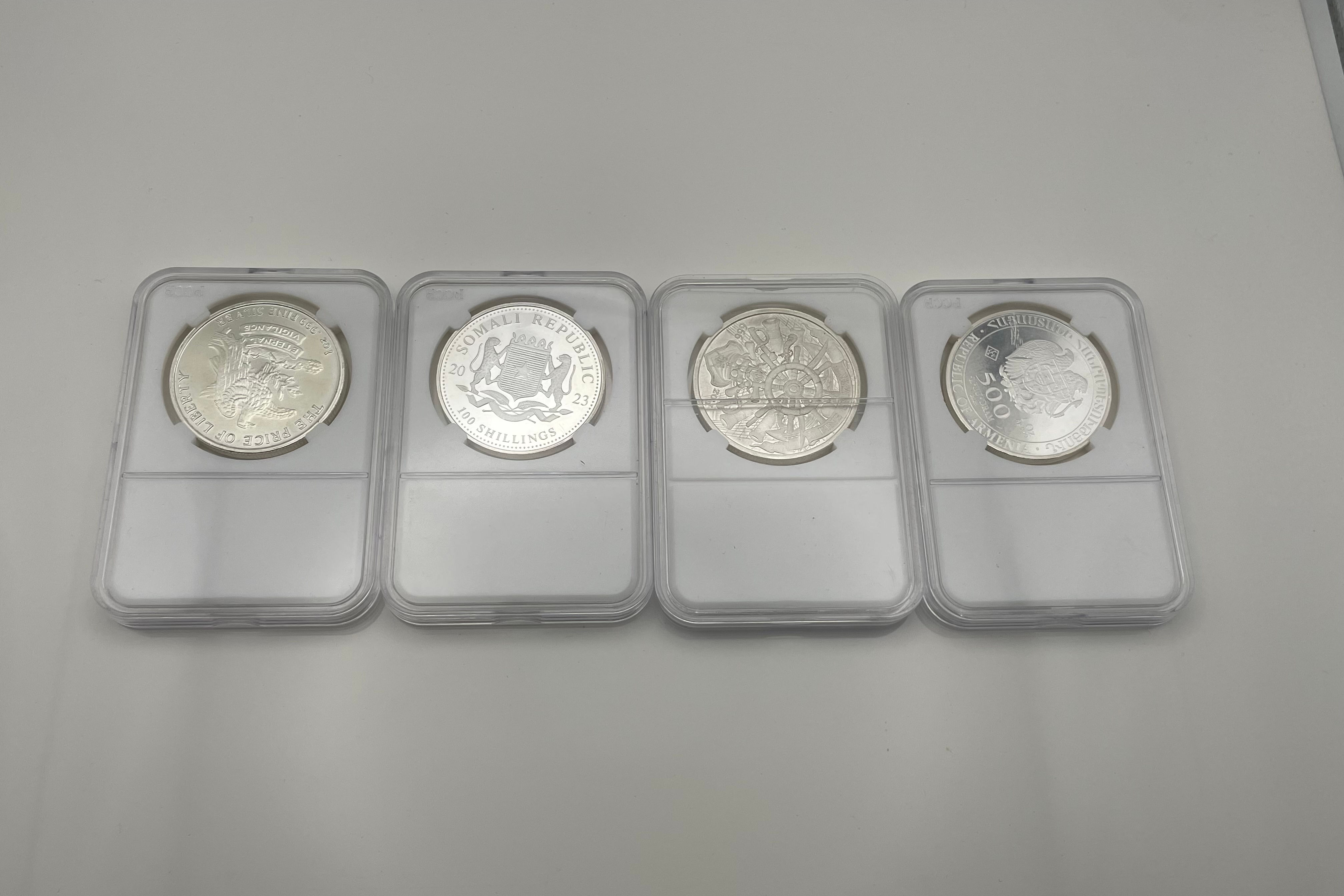 4x 1oz mixed 999 Fine Silver Coins Sealed