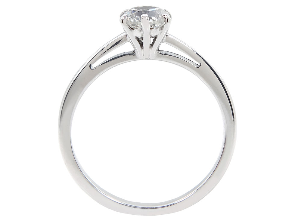 Thumbnail: 18ct White Gold Diamond Solitaire Ring 0.50ct