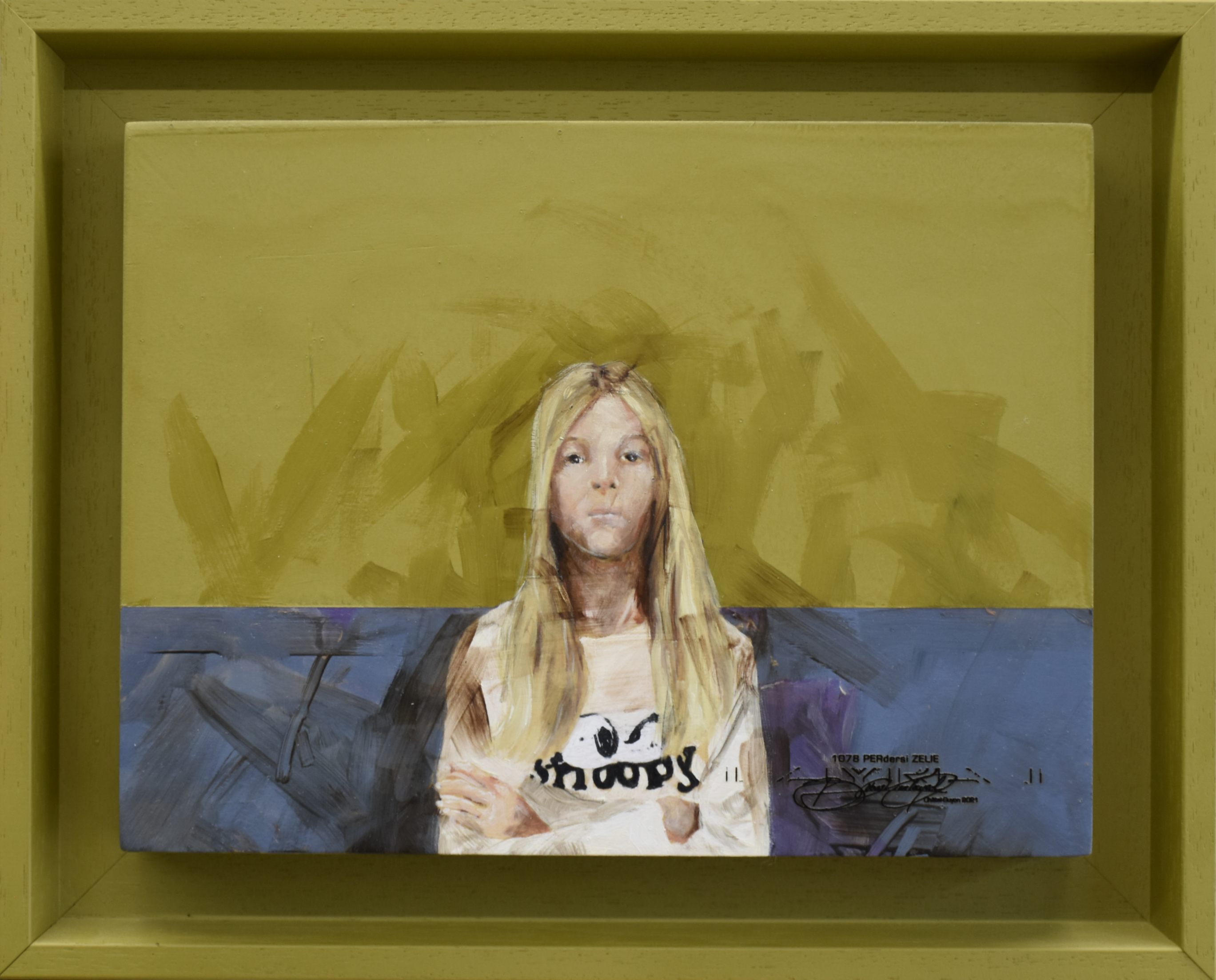 1078 PERdersi ZELIE 2021, Huile sur hêtre & collier d'amitié encadrée, 24x31 Recto.jpg