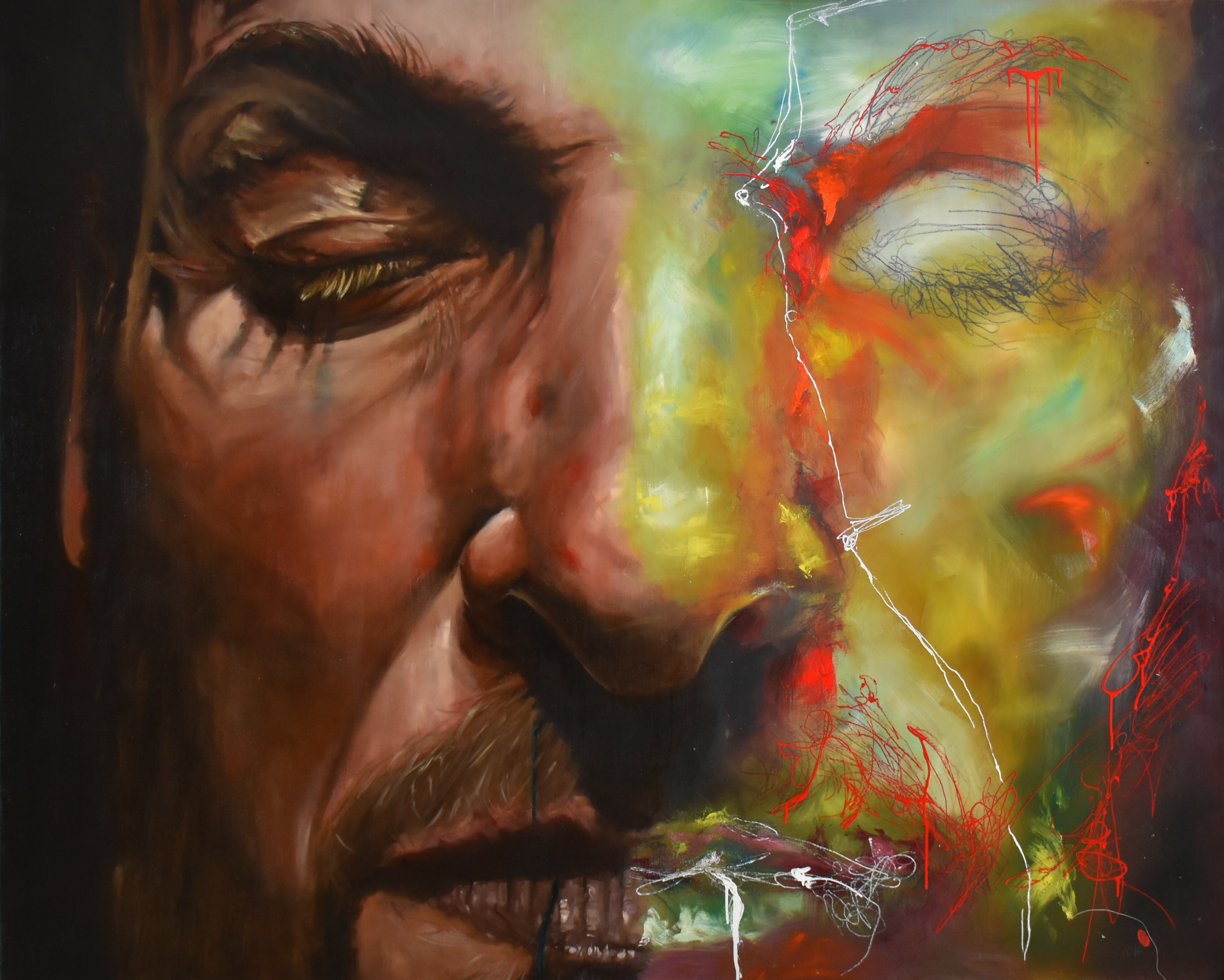 792 AVEC DANZE (Œuvre 2) 2016, Huile sur lin, 160x200.jpg