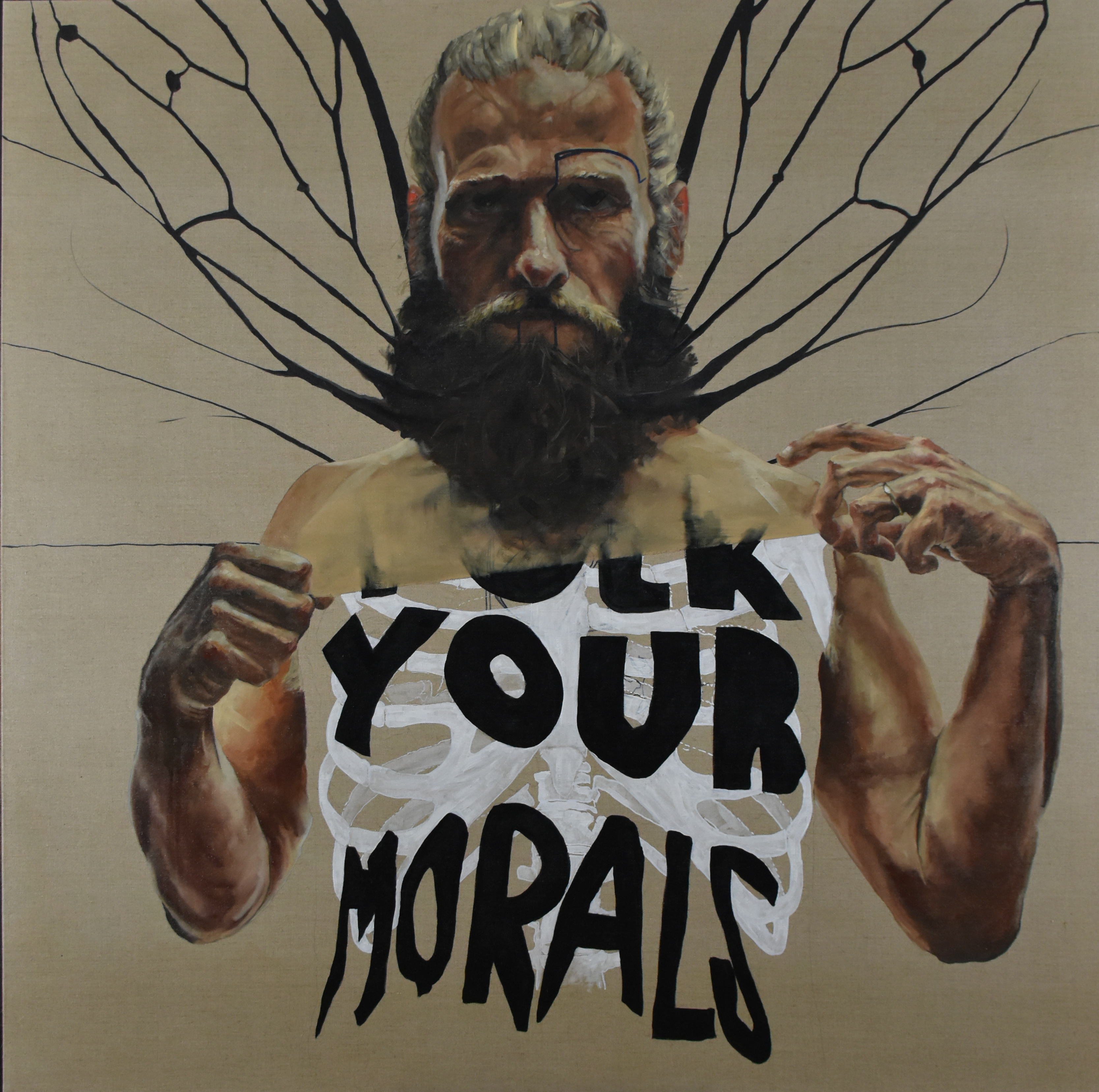 994 DANS LE VENTRE DE LA PEINTURE CHATCHKO 2018, Livre & Huile sur Lin, 160x160.JPG