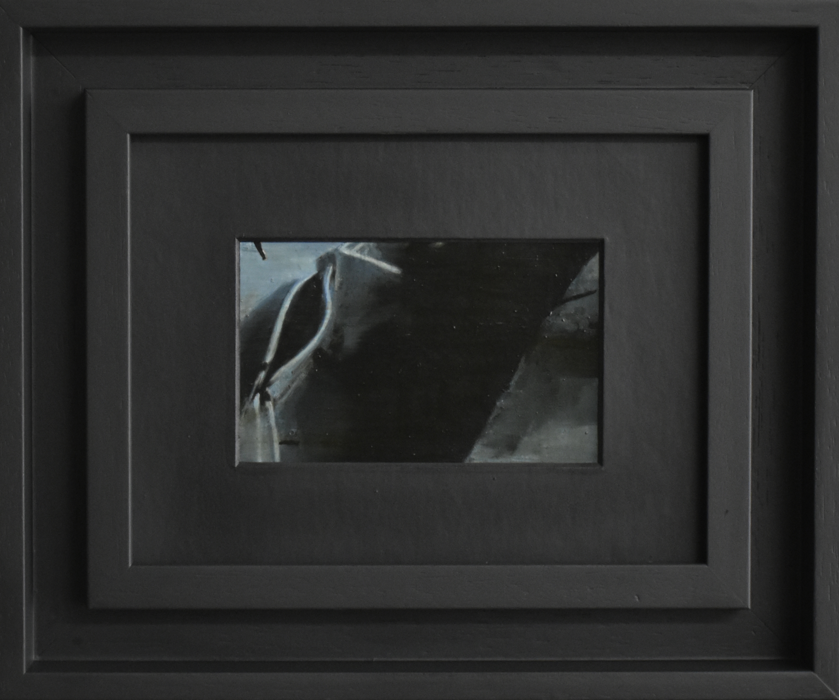 1186 lOst-orIgaSMIQUE _Elle est où ma teube, merde!_ 2023, Huile sur papier encadrée, 7,4x