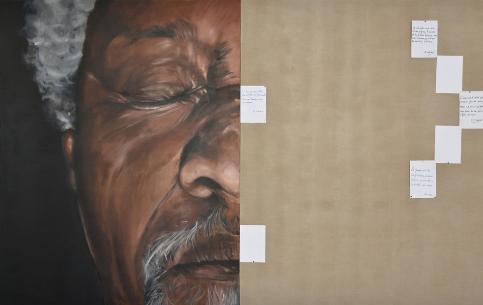 855 AVEC OUEDRAOGO 2016, Mixte sur lin, 400x250