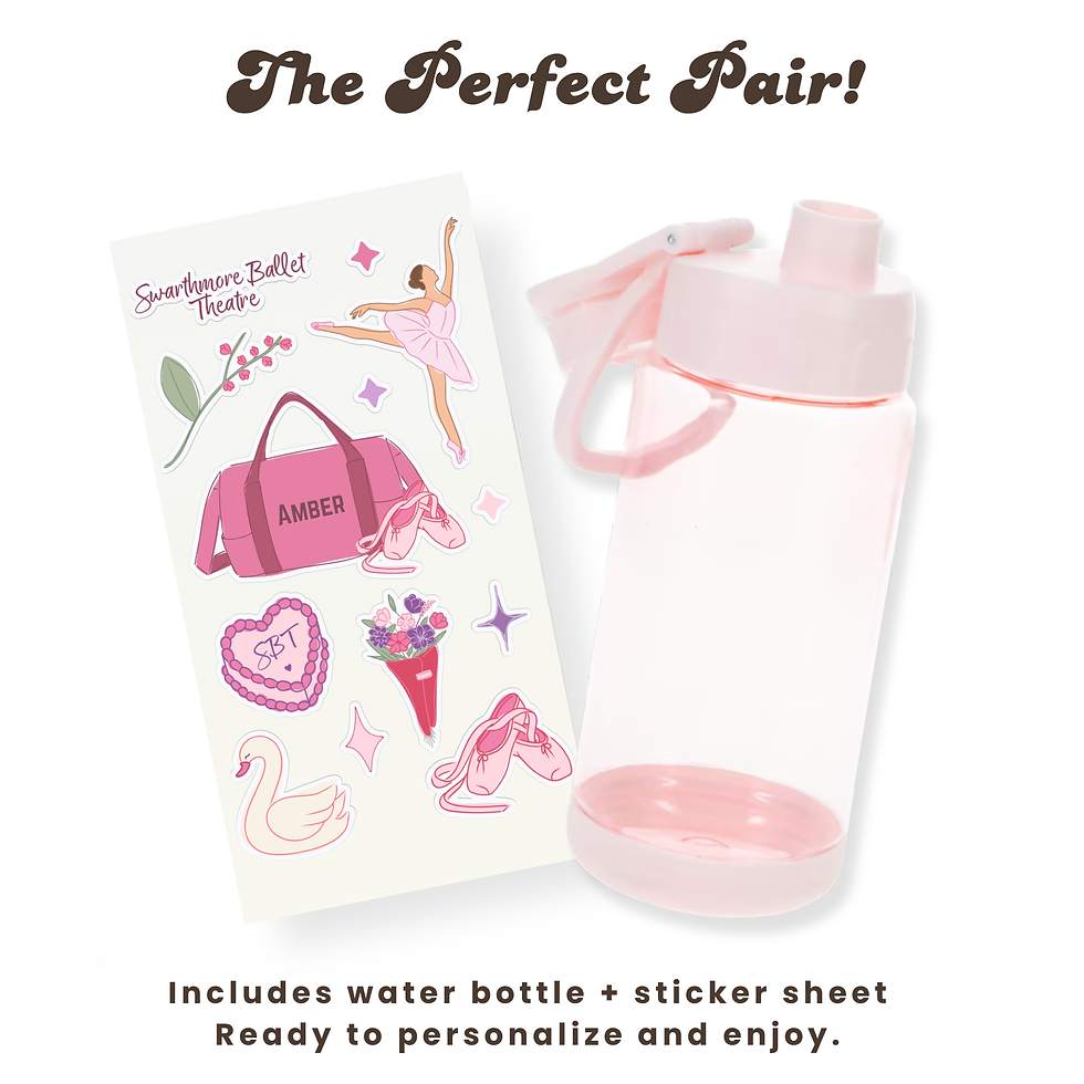Thumbnail: Personalized Swarthmore Ballet Water Bottle Bundle
