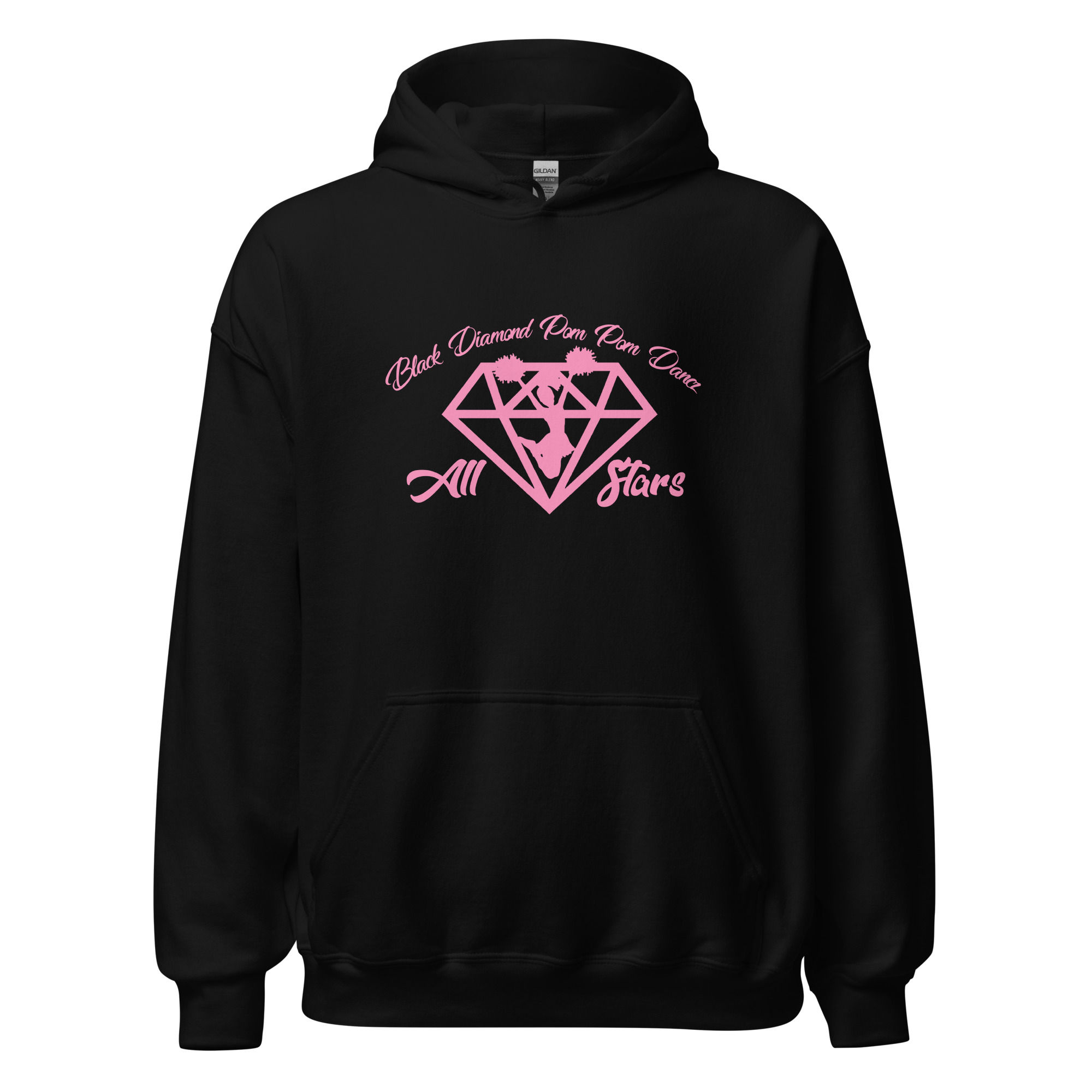 Black Diamond Adult Unisex Black Hoodie