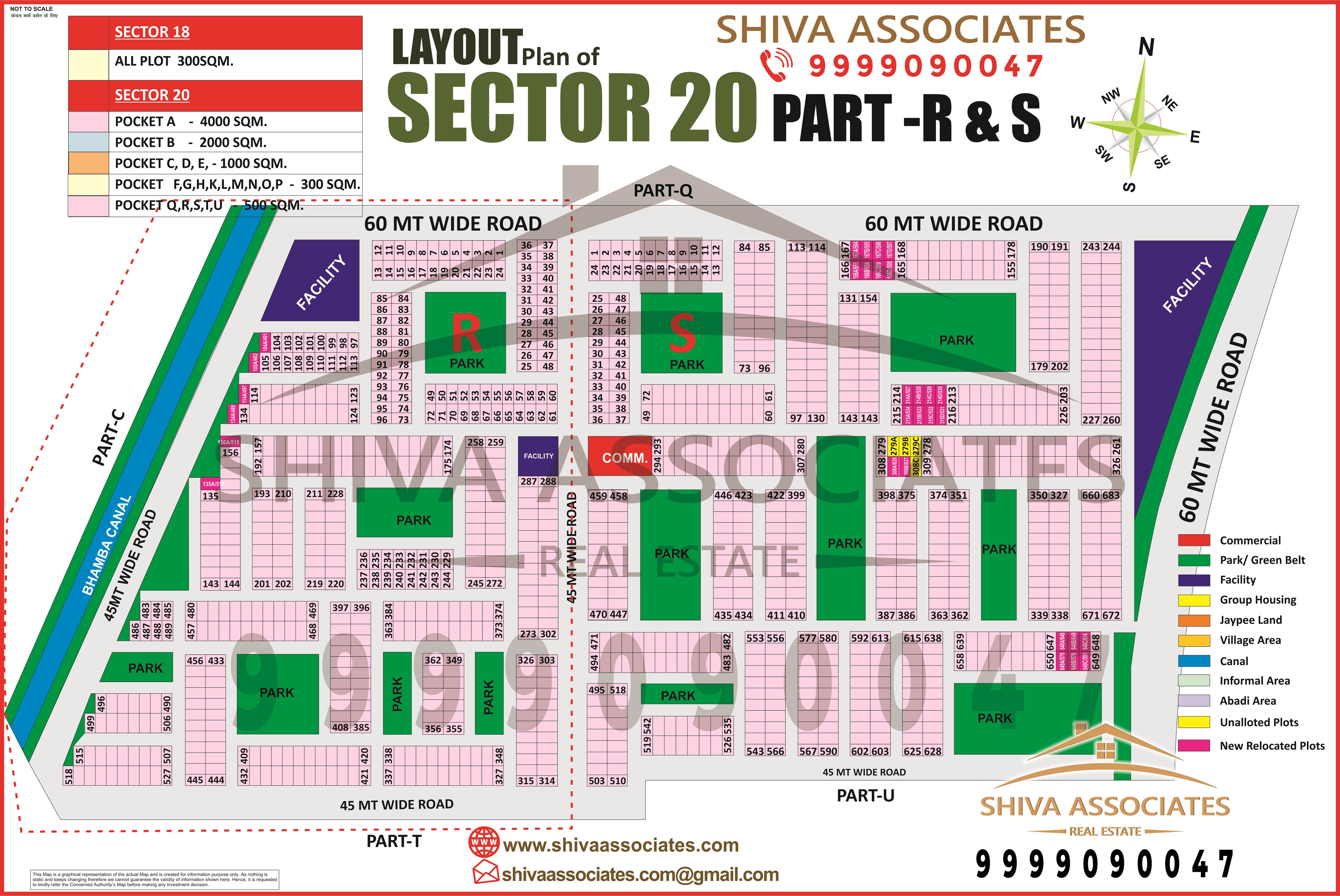 Sector 20 Part R & S Yamuna Expressway map showing YEIDA plots near Jewar Airport and surrounding development.