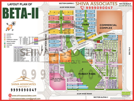 Overview of Beta 2, Greater Noida, highlighting its well-planned infrastructure and diverse real estate offerings, presented by Shiva Associates, property dealers in Greater Noida.