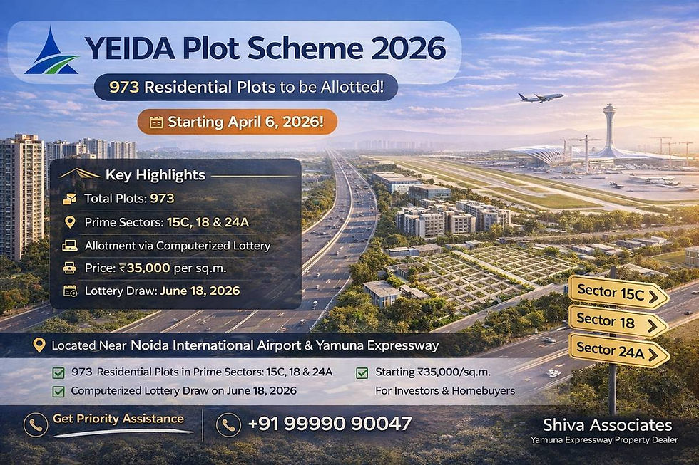 YEIDA Plot Scheme 2026 residential plots near Yamuna Expressway and Noida International Airport