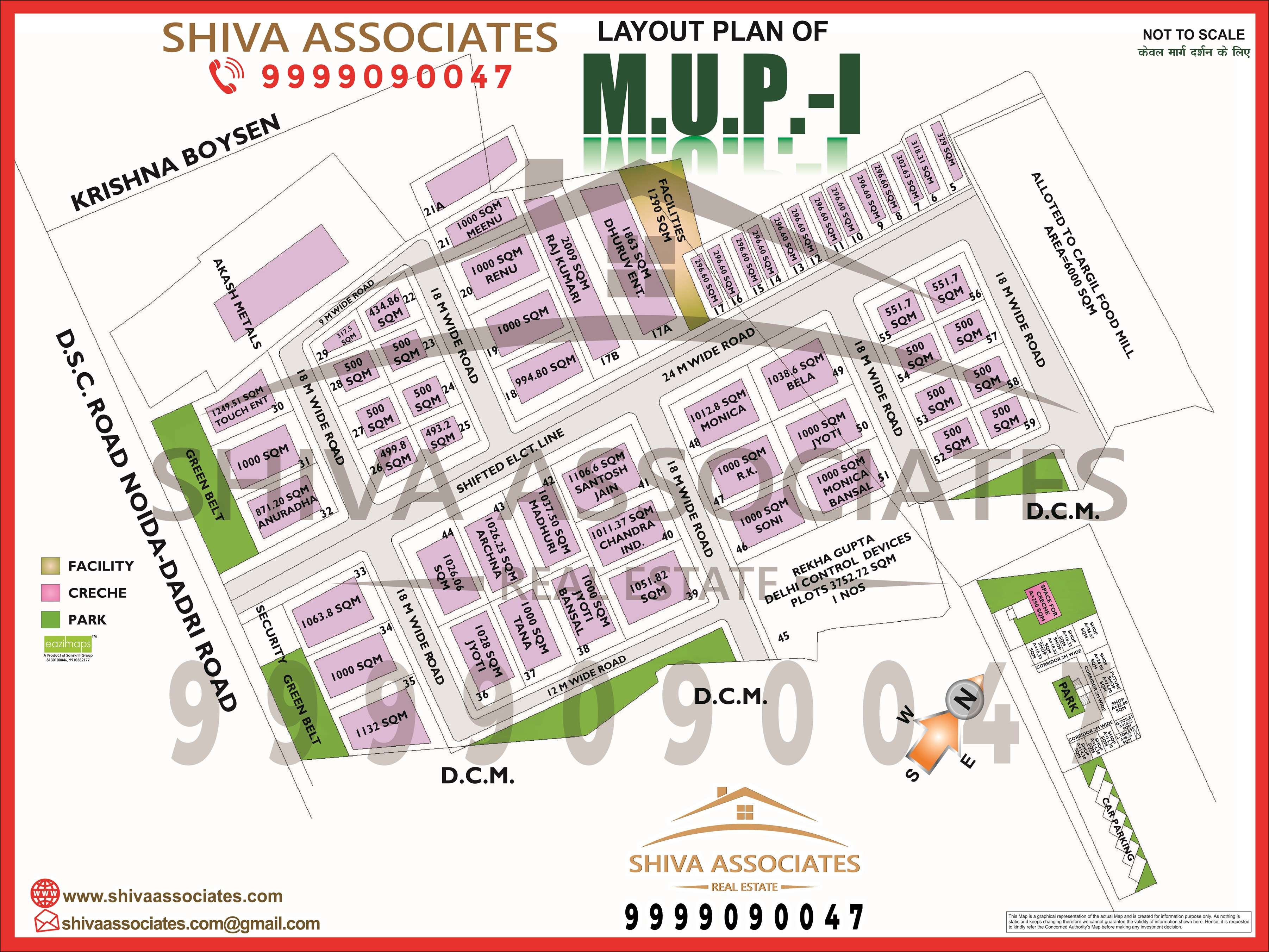 Shiva Associates created a layout map of Sector MUP-1 in Greater Noida that highlights neighbouring schools, healthcare, and excellent connectivity.