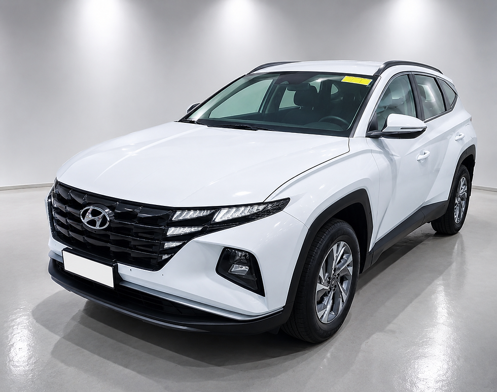 Hyundai Tucson 2024 dashboard showing 59,500 km mileage and vehicle information display