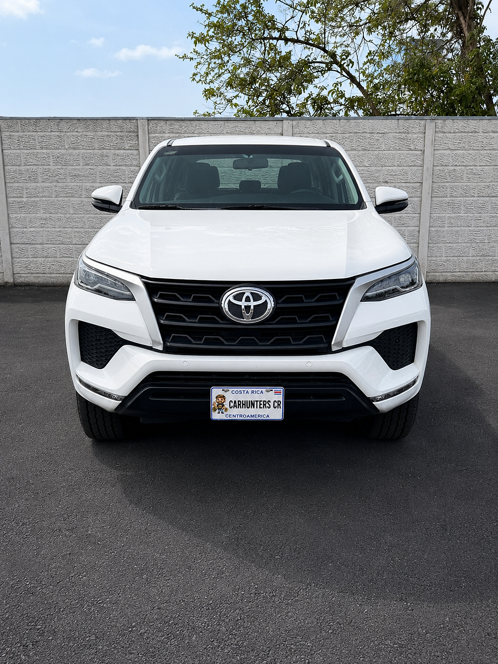 2023 Toyota Fortuner 4x4 white SUV front view - used car for sale in Costa Rica