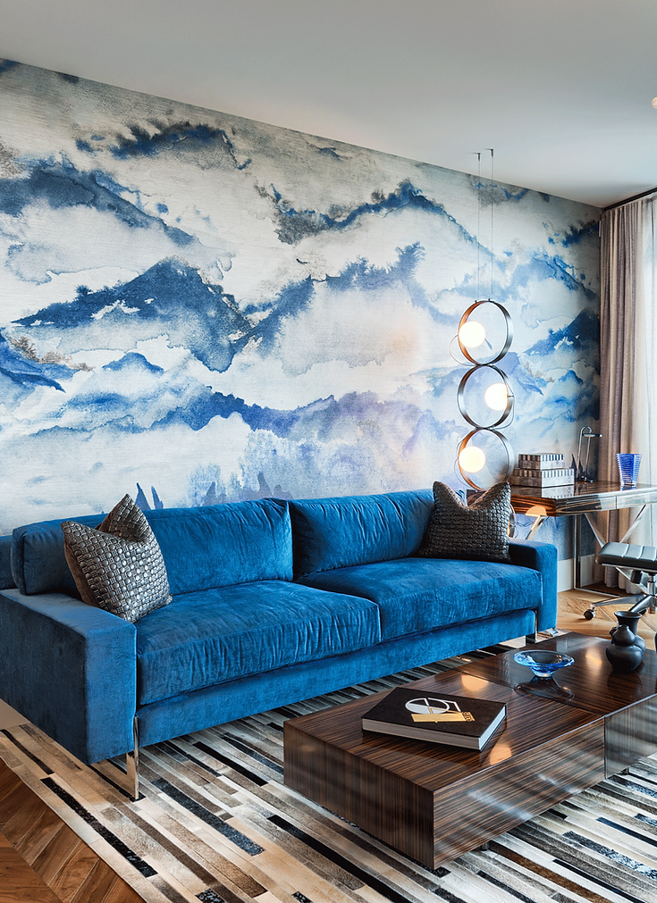 Fully Furnished Living Room In Anaha Luxury Condo Honolulu With Custom Drapery