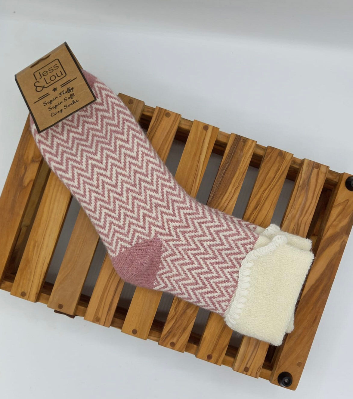 Jess and lou herringbone cosy socks