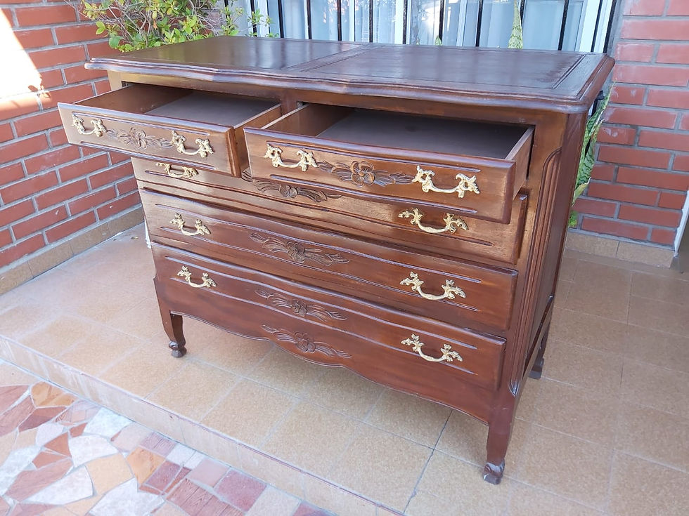 Miniatura: Antigua Cómoda Estilo Provenzal Replanada Original Impecable