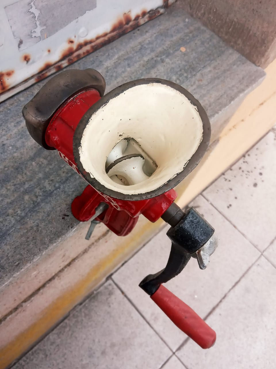 Miniatura: Antigua Picadora De Carne Manual Marquez N° 5 Original Rojo