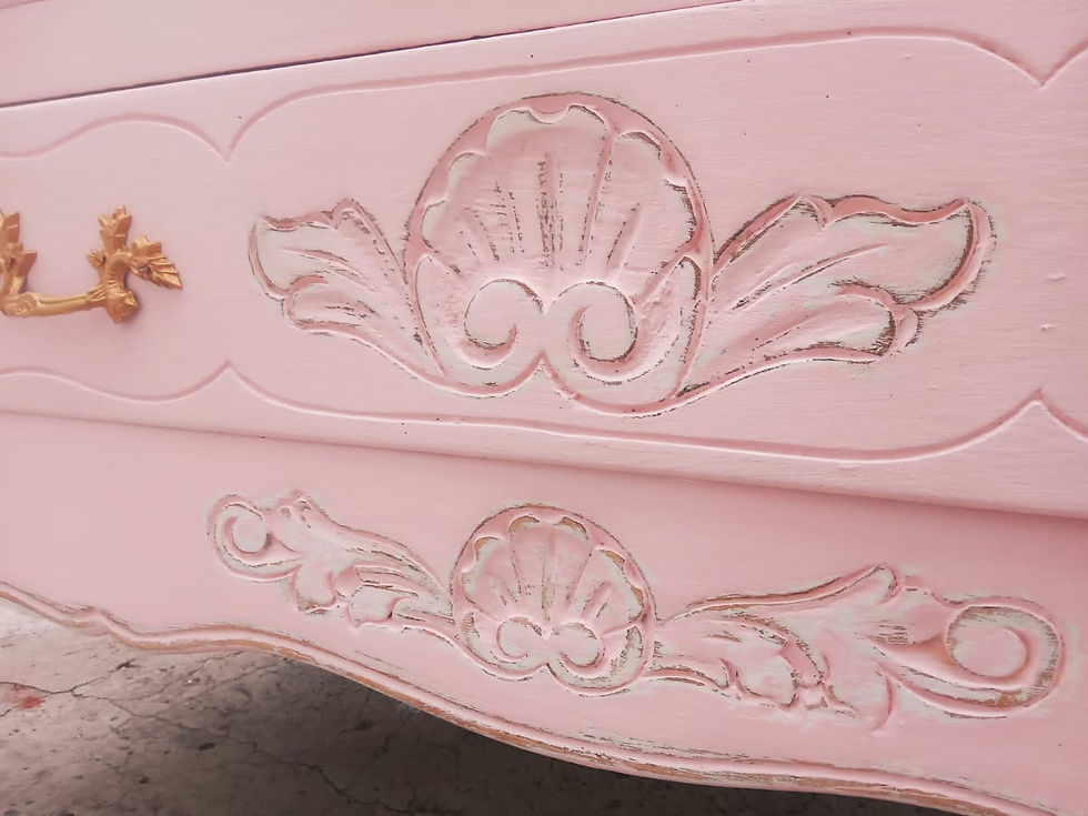 Miniatura: Antigua Cómoda Petit Estilo Provenzal Roble Reciclada