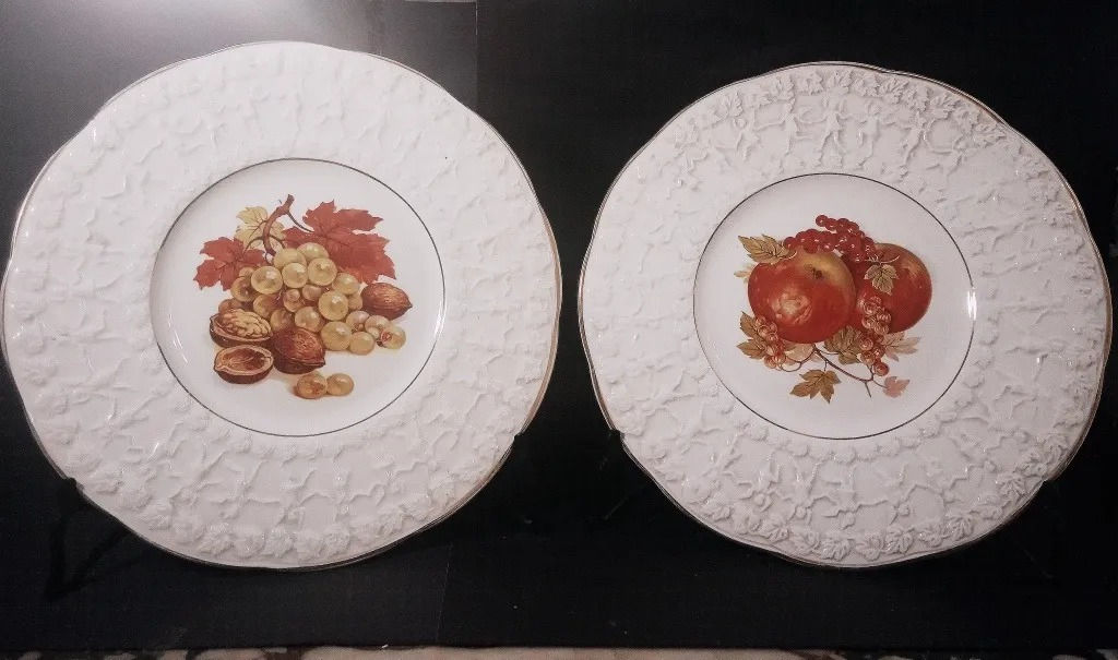 Antiguo Par De Platos Crown Devon England Precio Par