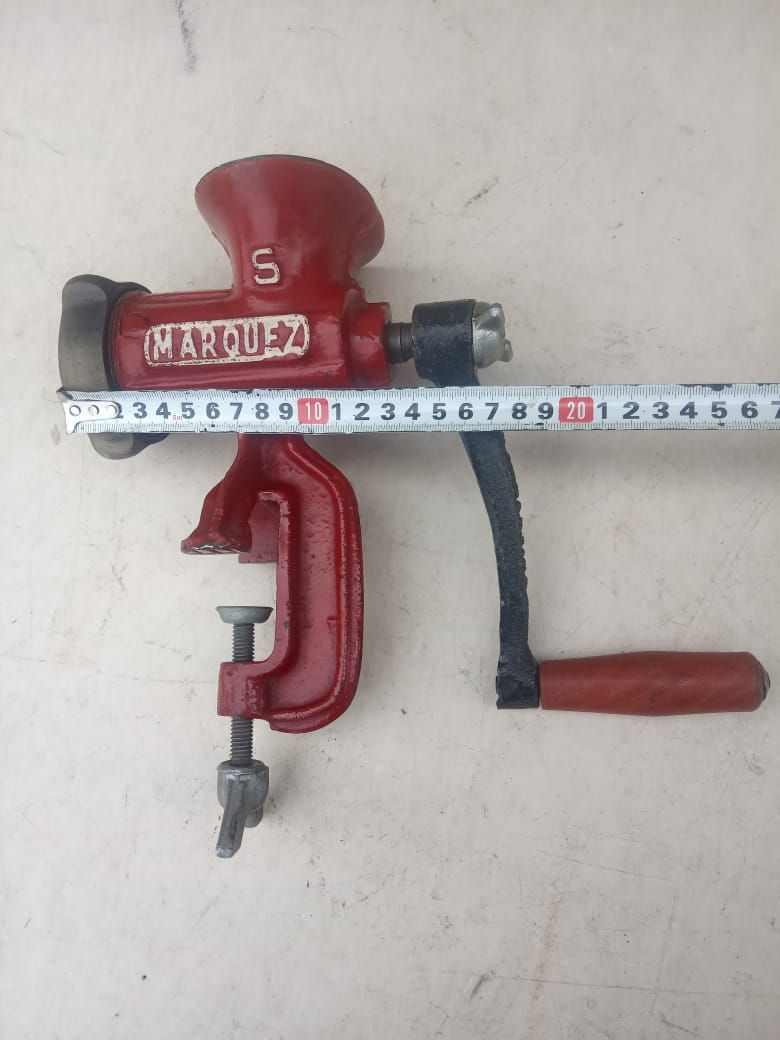Miniatura: Antigua Picadora De Carne Manual Marquez N° 5 Original Rojo