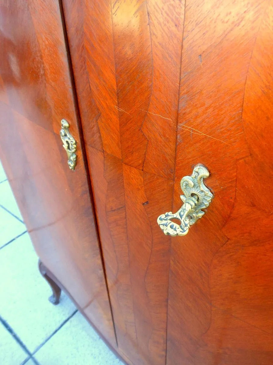 Miniatura: Antiguo Aparador Estilo Ingles Marmol Columnas Vidrios Biselados