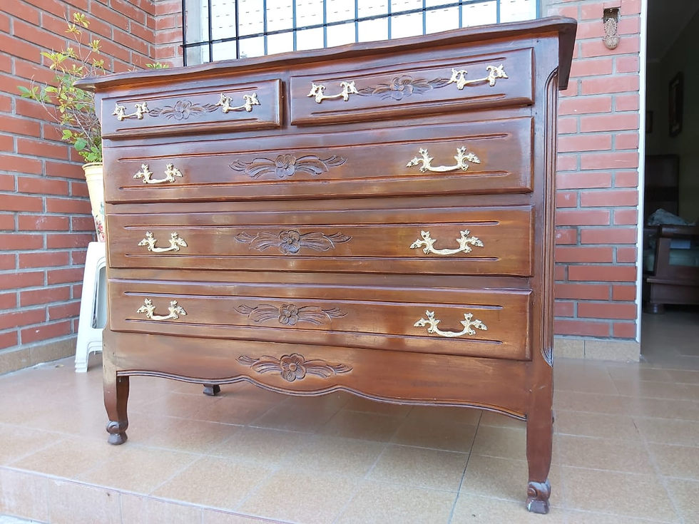 Miniatura: Antigua Cómoda Estilo Provenzal Replanada Original Impecable