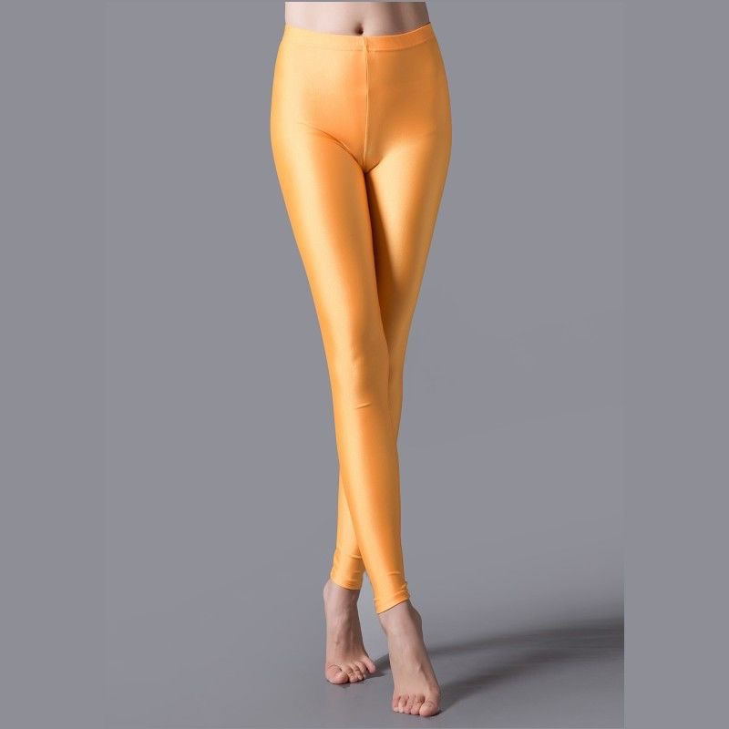Thumbnail: New Spring Solid Candy Neon Leggings for Women High Stretched Female Leggi
