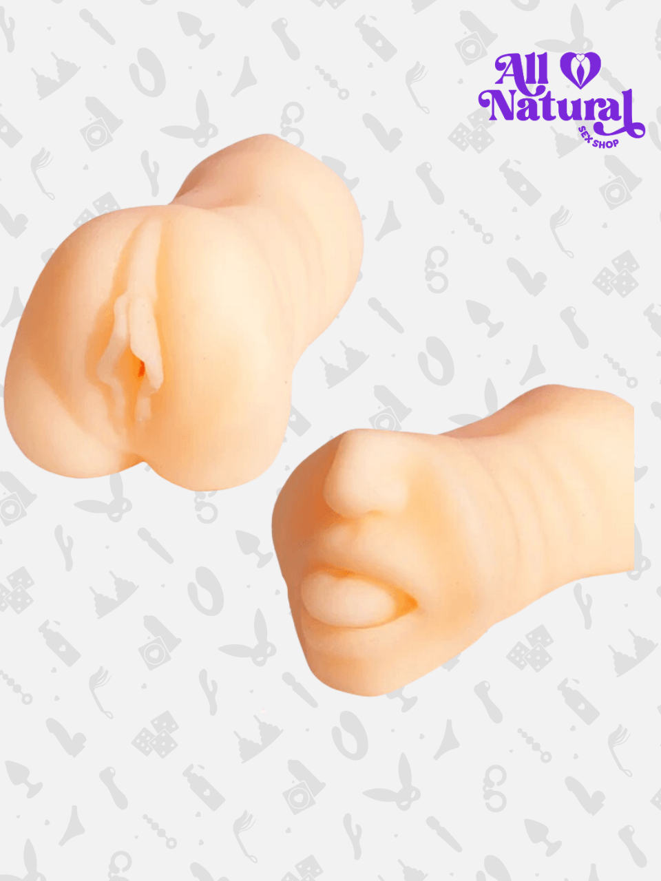 VAGINA Y BOCA MASTURBADOR REALISTA MASCULINO TEXTURIZADO SHADIA