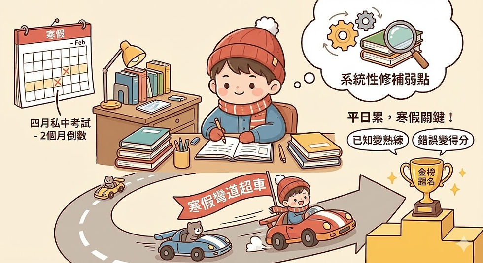 【私中備考】寒假是彎道超車的關鍵!小六生專屬「全日制」讀書計畫與心態調整全攻略