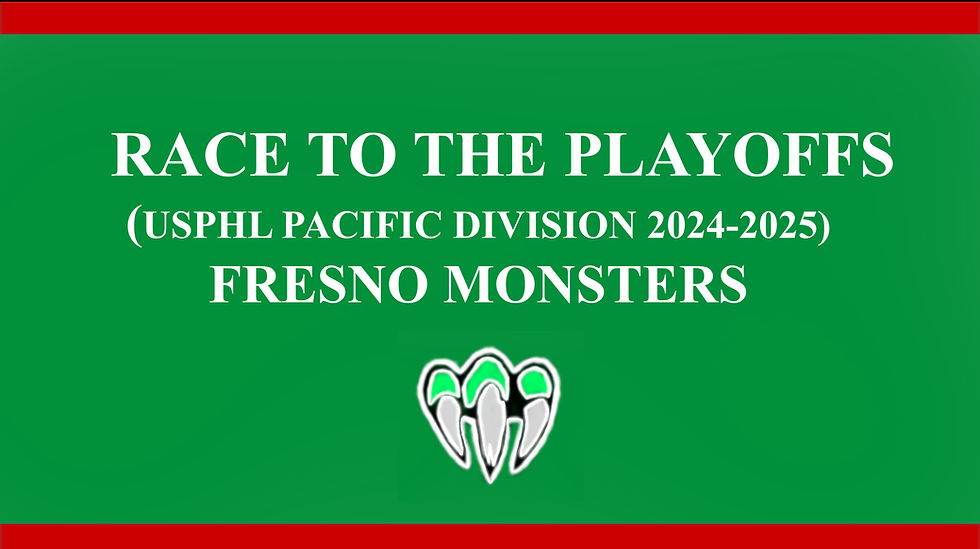 Fresno Monsters’ Race to the 2024-2025 USPHL Pacific Division Playoffs