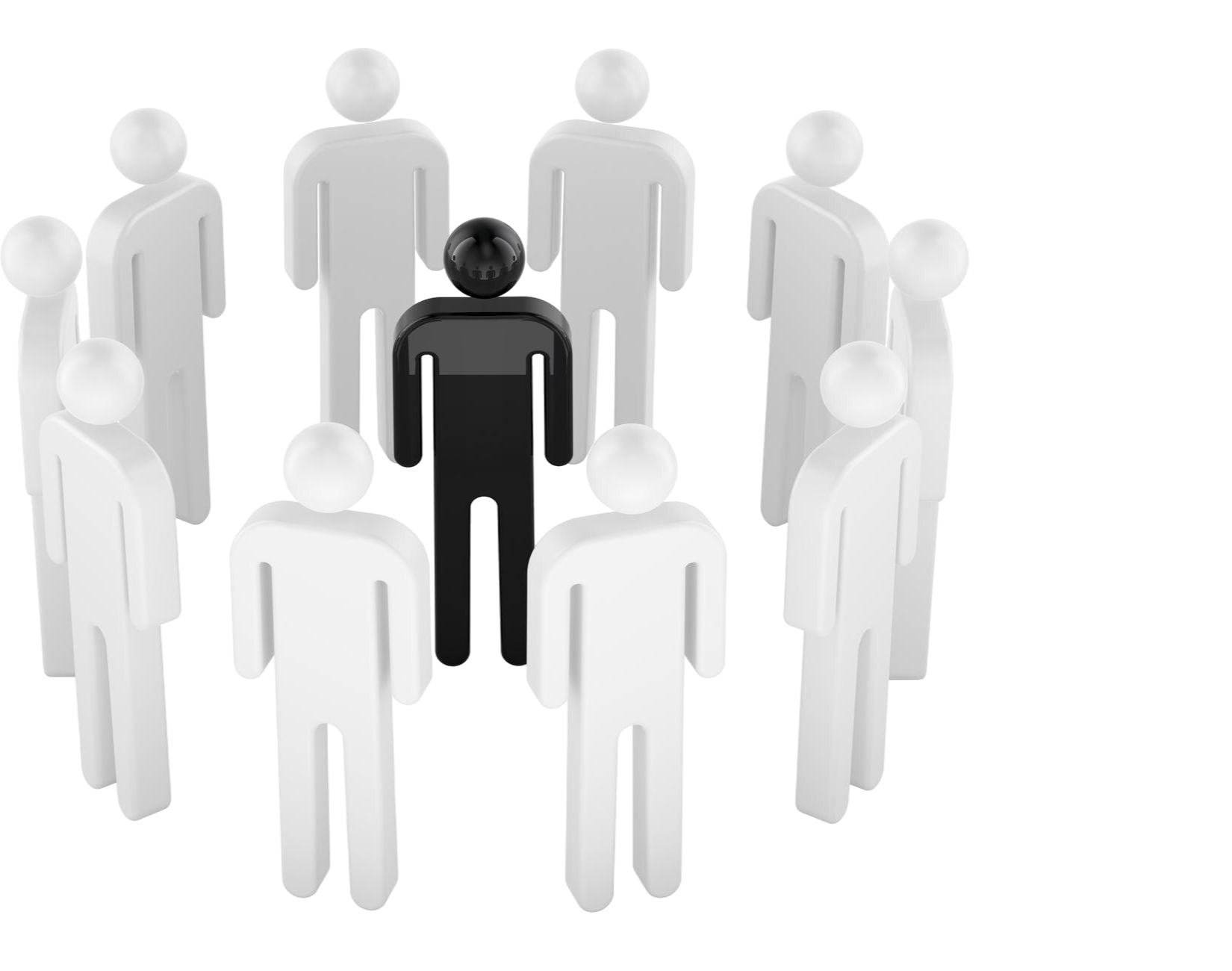 Illustration of employee management concept for cloud-based custom enterprise software development and HR systems