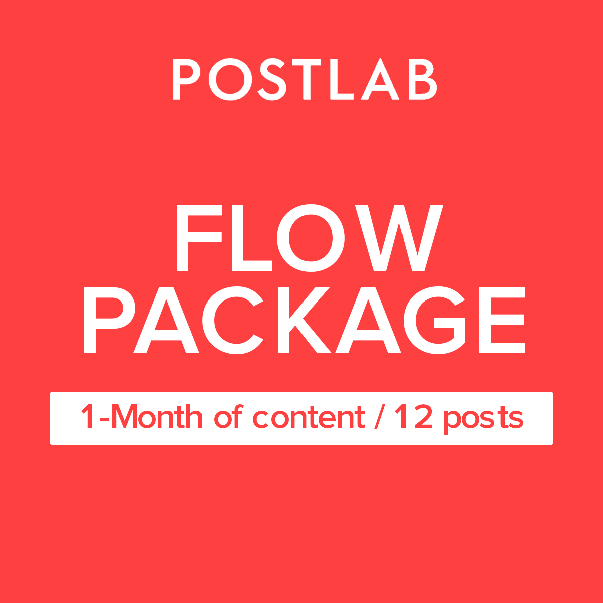 PostLab - Flow Package (1-Month / 12 posts)