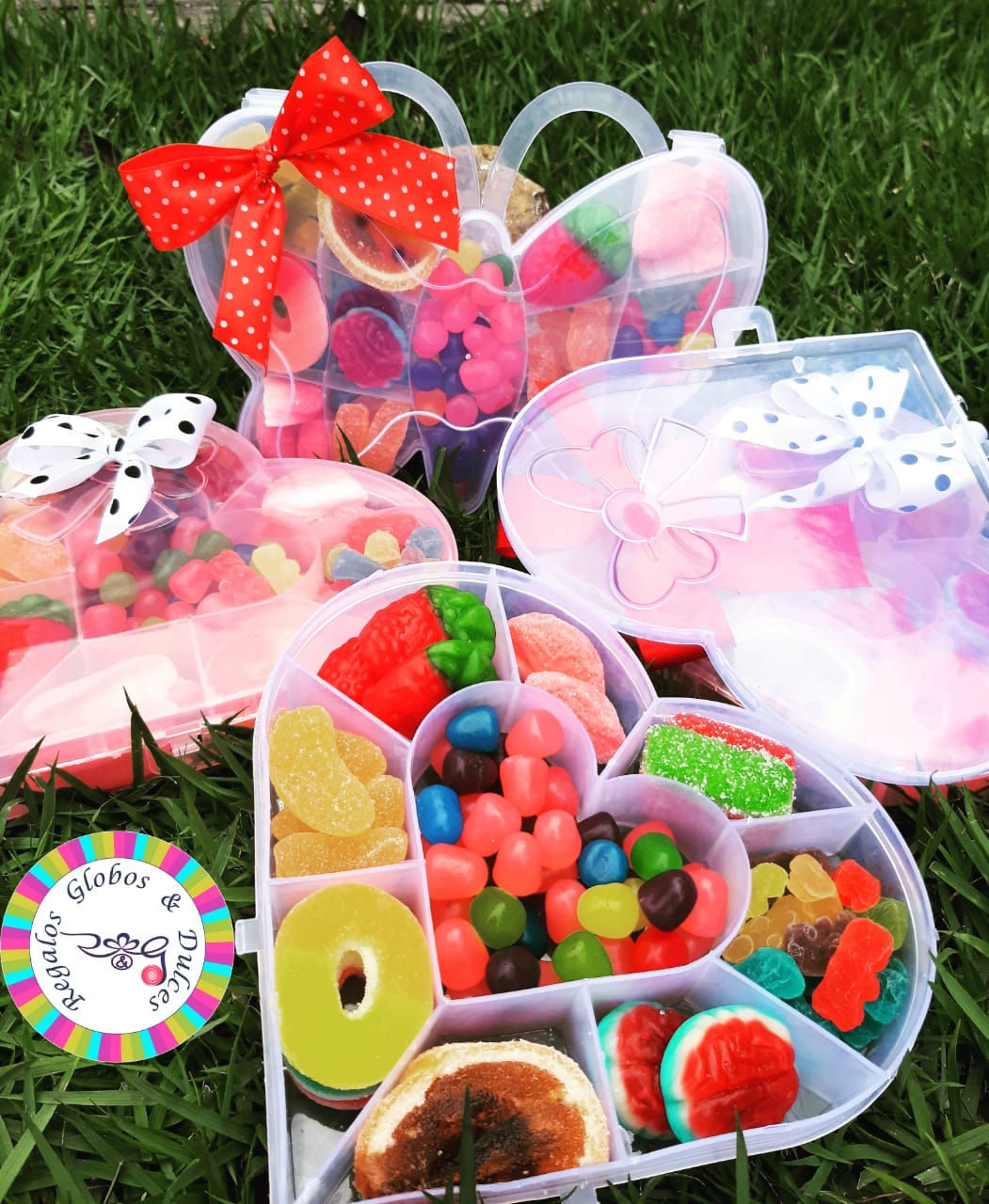 caja de gomas corazon