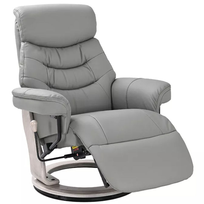 Thumbnail: modern recliner with footrest partially up at a 45 degree angle