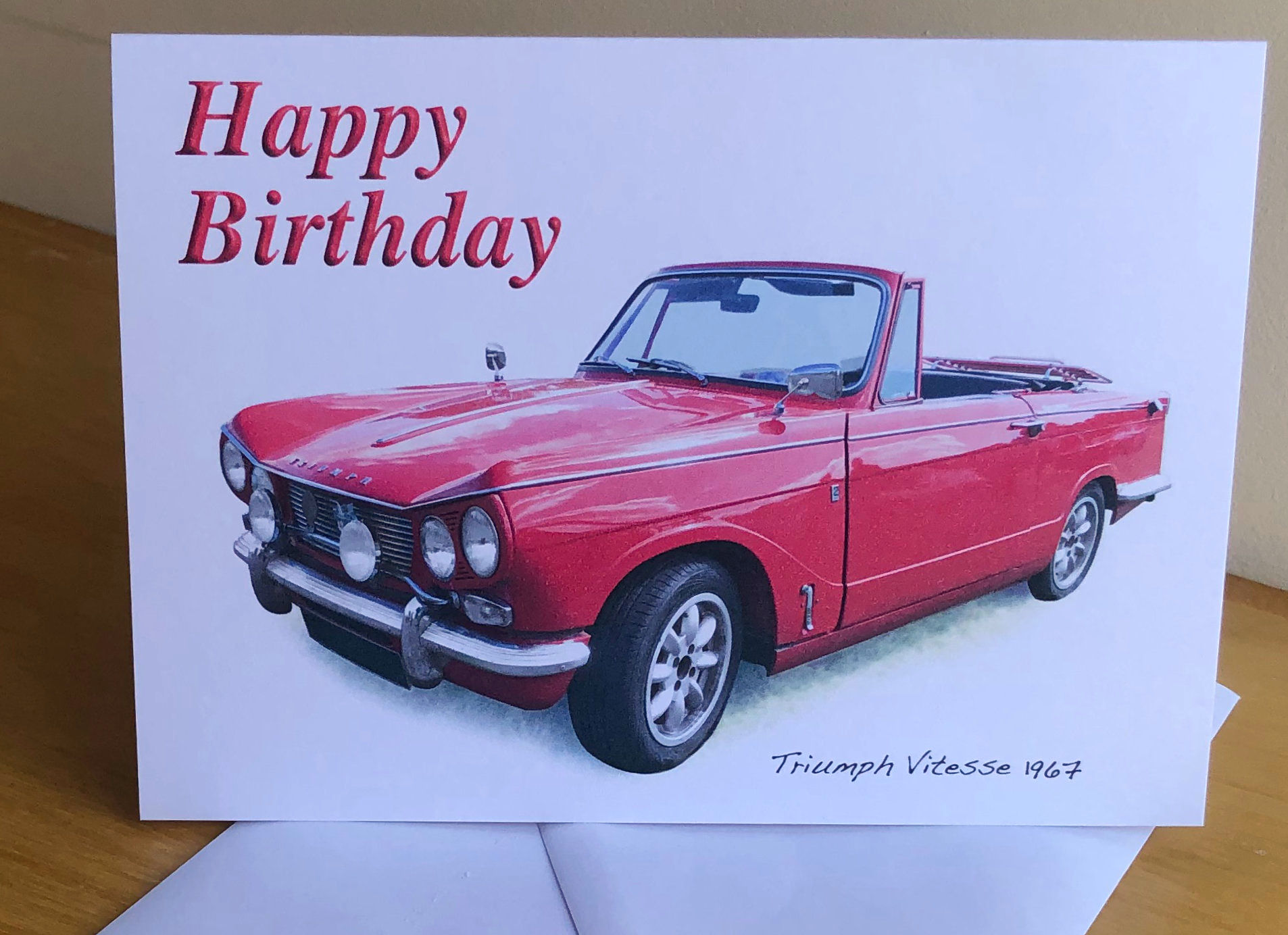Triumph Vitesse 1967 Card 5x7in: Happy Birthday, Anniversary or Plain