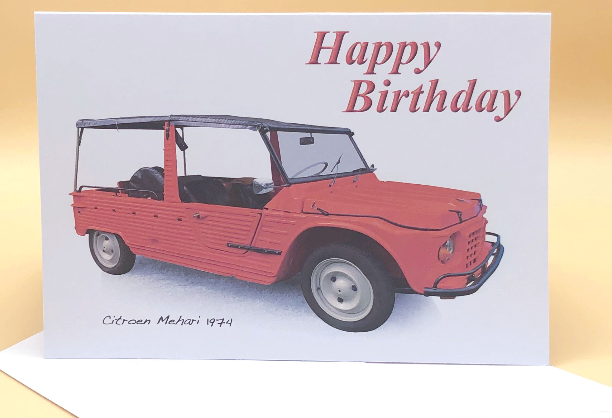Citroen Mehari 1974 Card 5x7in: Happy Birthday, Anniversary or Plain
