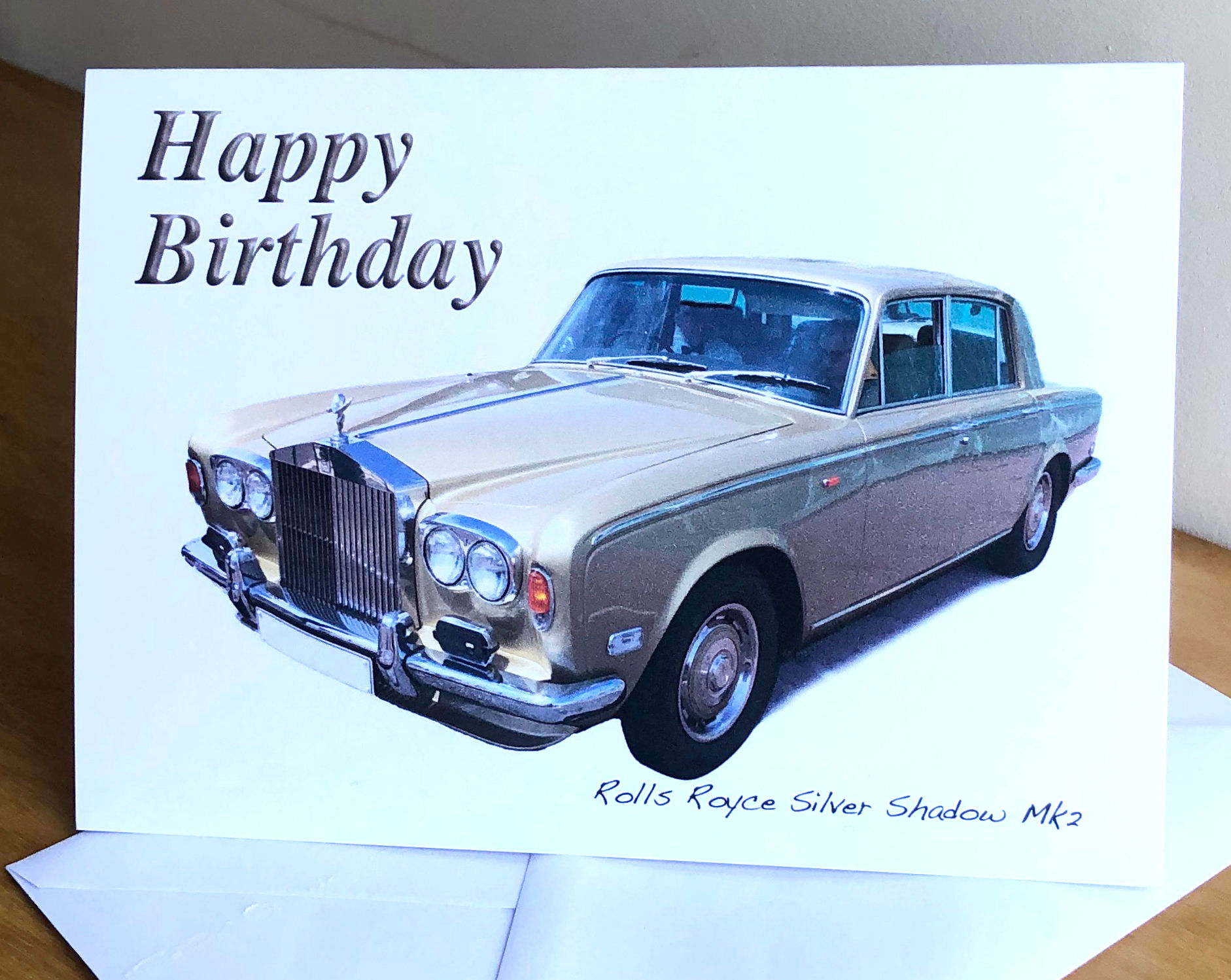 Rolls Royce Silver Shadow Mk1 Card 5x7in: Happy Birthday, Anniversary or Plain